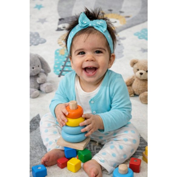 Broadway gyerekszőnyeg állatok a hőlégballonban, ÉLÉNK TÜRKIZ  80x150 cm