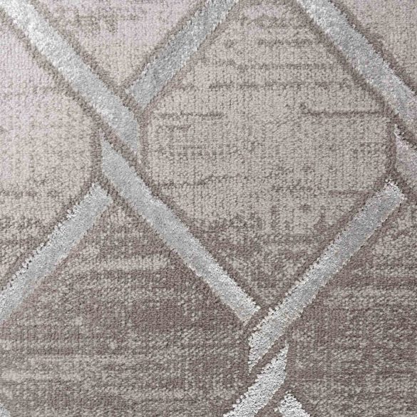 Lara 700 szürke színű modern rombusz mintás szőnyeg  80x150 cm