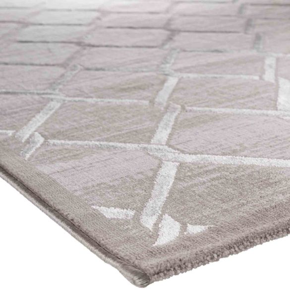 Lara 700 szürke színű modern rombusz mintás szőnyeg  80x150 cm