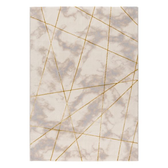 Lara 801 arany modern geometriai mintás szőnyeg  80x300 cm