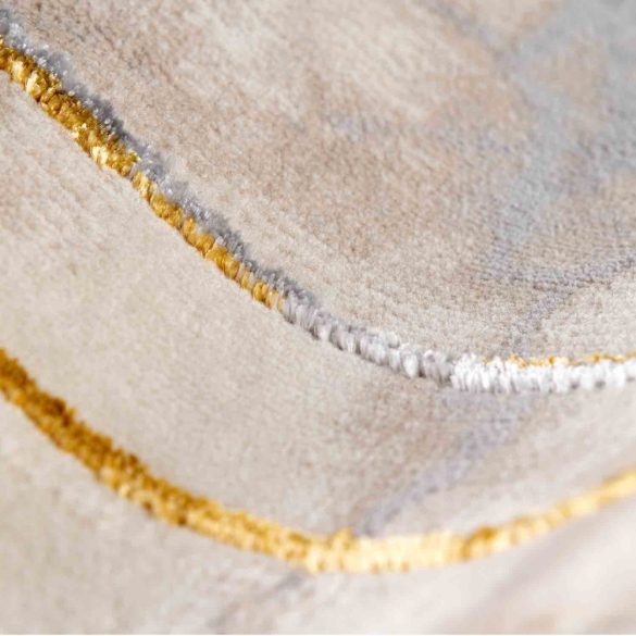 Lara 802 arany modern márvány mintás szőnyeg  80x300 cm
