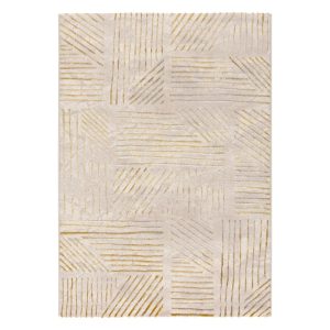 Lara 803 arany modern mintás szőnyeg  80x150 cm
