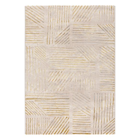 Lara 803 arany modern mintás szőnyeg  80x300 cm