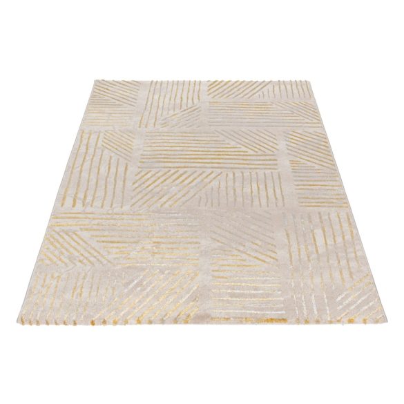 Lara 803 arany modern mintás szőnyeg  80x300 cm