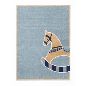 Pasztel gyerekszőnyeg M206A_SFU46 kék hintalovas 120x170 cm