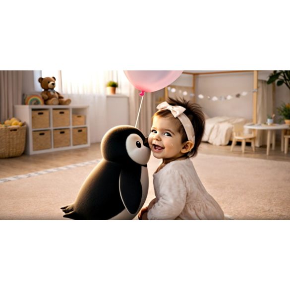 Pasztel gyerekszőnyeg M209A_SFU61 bézs alapon pingvines 120x170 cm