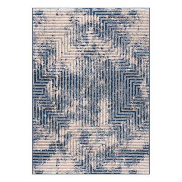 Montana 3760 kék-bézs modern mintás szőnyeg  80x 150 cm