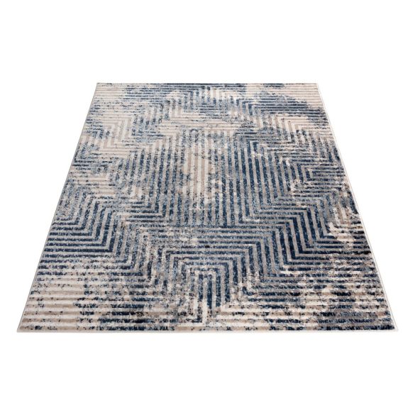 Montana 3760 kék-bézs modern mintás szőnyeg  80x150 cm