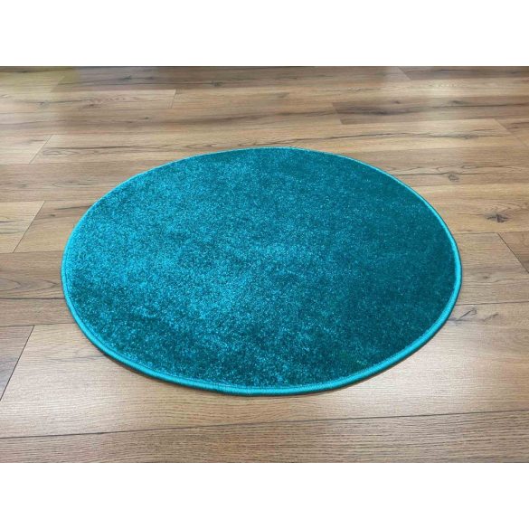 Egyszínű szőnyeg PC00A_FMC11 türkizkék  80 cm átmérőjű kerek