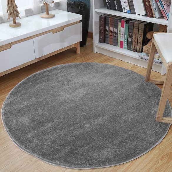 Egyszínű szőnyeg PC00A_SFI22 világosszürke  80 cm átmérőjű kerek
