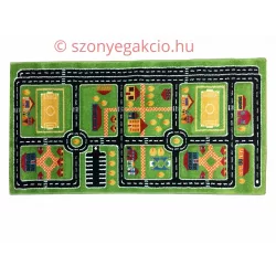   SH Autópálya mintás zöld színű szőnyeg  80x150 cm RK 1531 közlekedéses