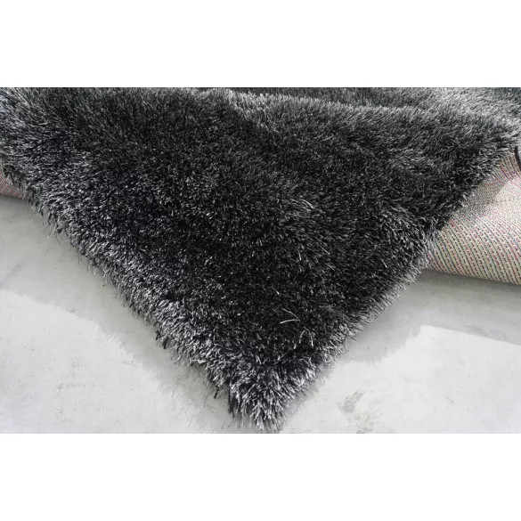 Seven soft 7901 fekete-szürke shaggy szőnyeg 120x180 cm