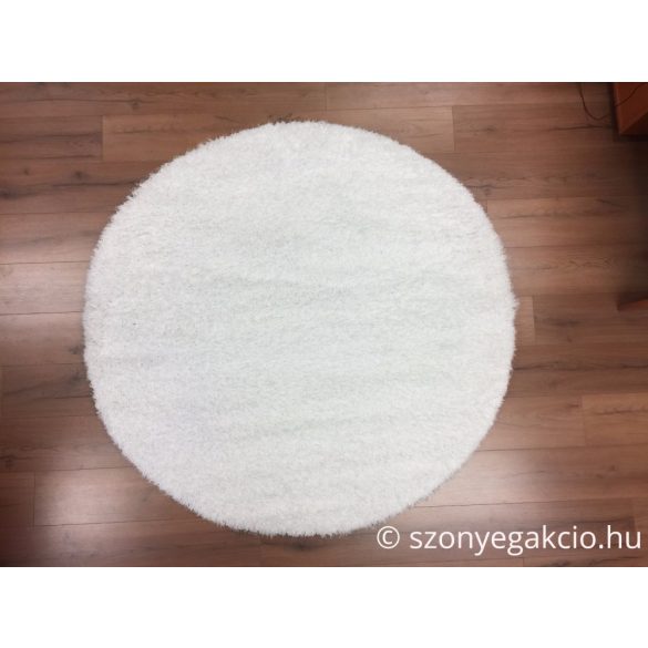Shaggy Eleysa white szőnyeg 160 cm kerek