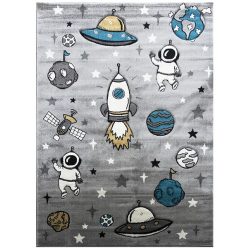   Smart Kids 22924 grey - Űrhajós szürke gyerekszőnyeg 160x230 cm