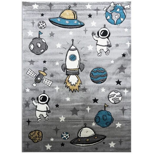 Smart Kids 22924 grey - Űrhajós szürke gyerekszőnyeg 160x230 cm