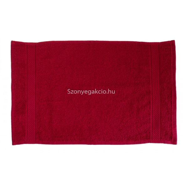 Törölköző 30x50 bordűrös bordó