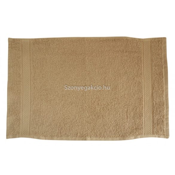 Törölköző 30x50 bordűrös drapp