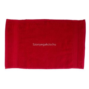 Törölköző 30x50 bordűrös piros