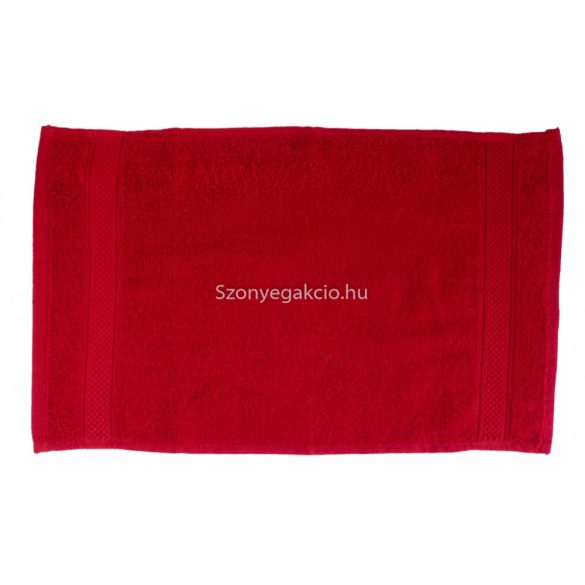 Törölköző 30x50 bordűrös piros