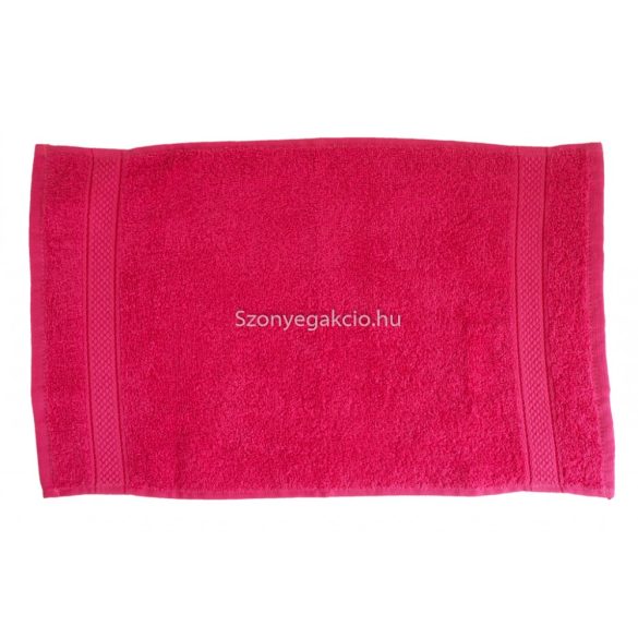 Törölköző 30x50 bordűrös pink
