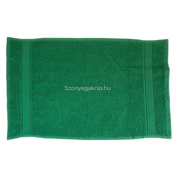 Törölköző 30x50 bordűrös sötétzöld