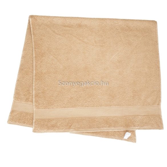 Törölköző 70x130 bordűrös bézs
