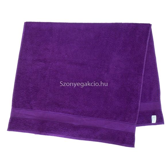 Törölköző 70x130 bordűrös sötétlila