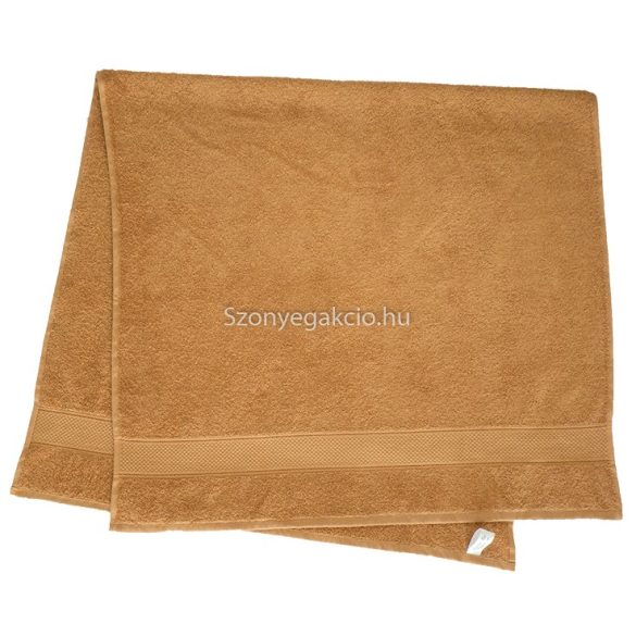 Törölköző 70x130 bordűrös mogyoróbarna
