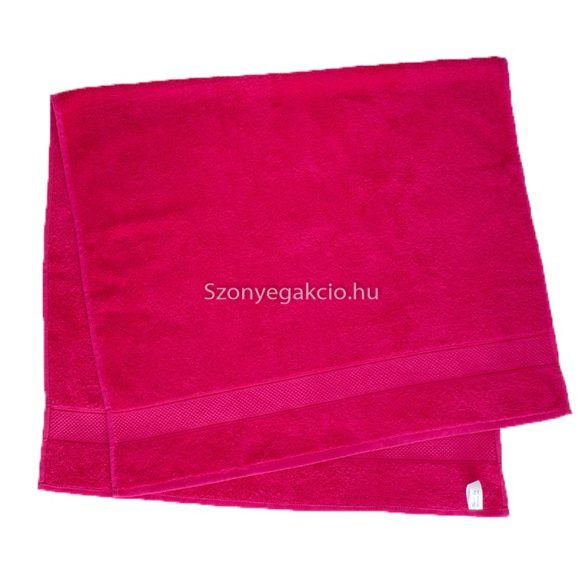 Törölköző 70x130 bordűrös pink