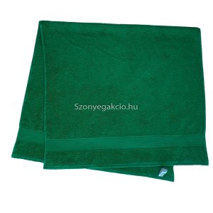 Törölköző 70x130 bordűrös sötétzöld