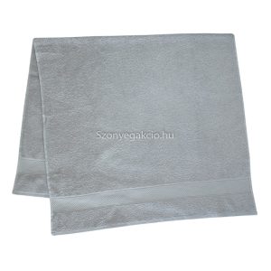 Törölköző 70x130 bordűrös világosszürke