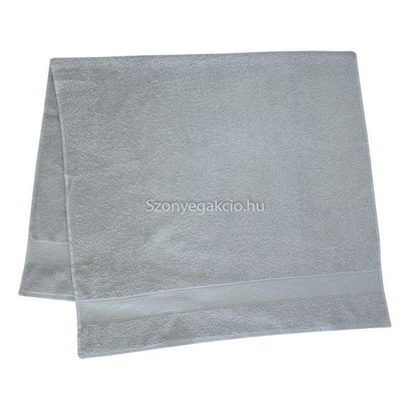 Törölköző 70x130 bordűrös világosszürke