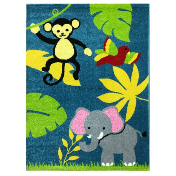 Trendy Kids Kék dzsungel állatai D231A gyerekszőnyeg 200x280 cm
