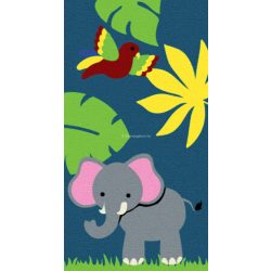   Trendy Kids Kék dzsungel állatai D231A gyerekszőnyeg  80x150 cm