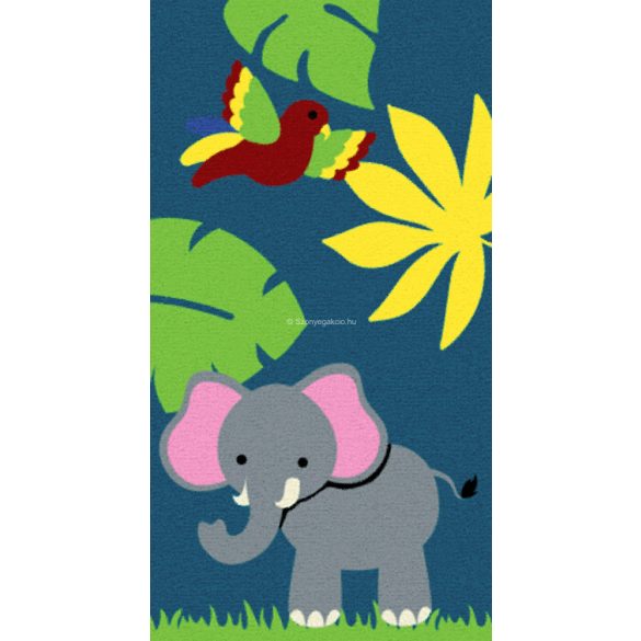 Trendy Kids Kék dzsungel állatai D231A gyerekszőnyeg  80x150 cm