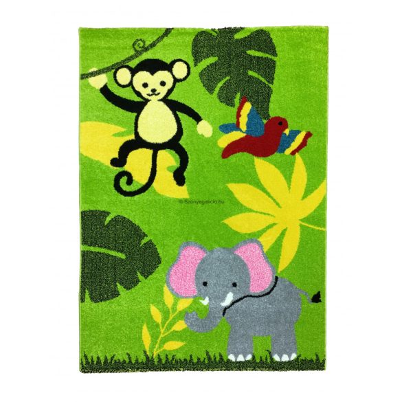 Trendy Kids Zöld dzsungel állatai D231A gyerekszőnyeg 120x170 cm
