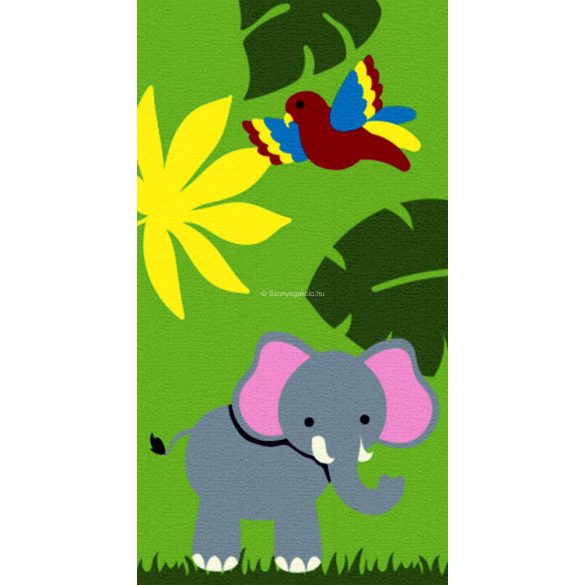 Trendy Kids Zöld dzsungel állatai D231A gyerekszőnyeg  80x150 cm