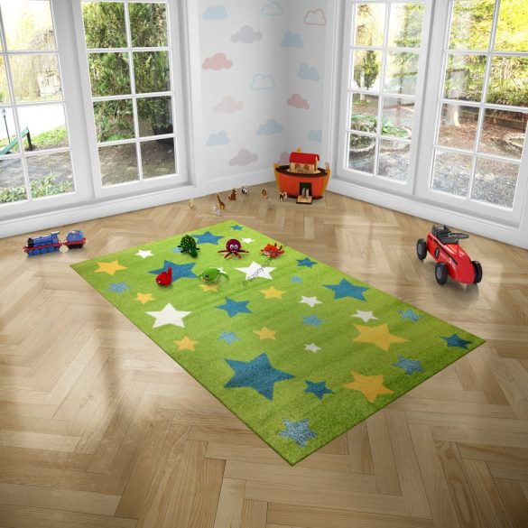 Trendy Kids Zöld csillagos D234A szőnyeg 200x280 cm