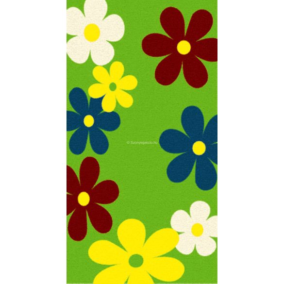 Trendy Kids Zöld virágos D236A szőnyeg  80x150 cm