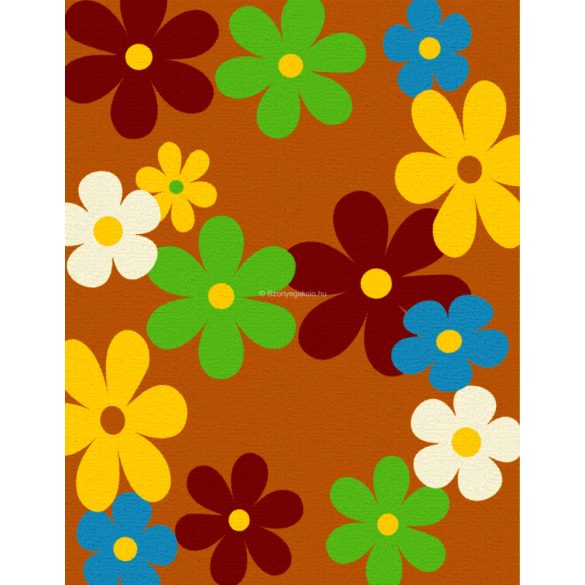 Trendy Kids Narancs virágos D236A szőnyeg 280x360 cm
