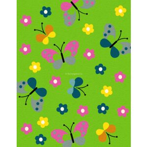 Trendy Kids Zöld pillangós D237A szőnyeg 280x360 cm