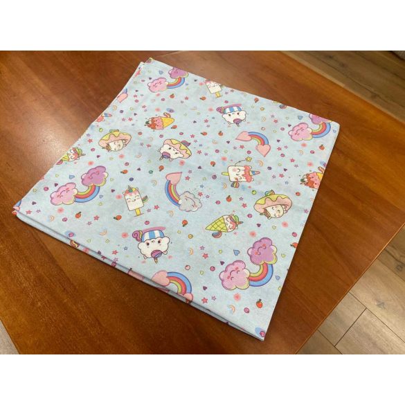 TXTBESAT2 Abrosz 80x140 cm Fagyis SATEKORI Cuki gyerekmintás abrosz - kék