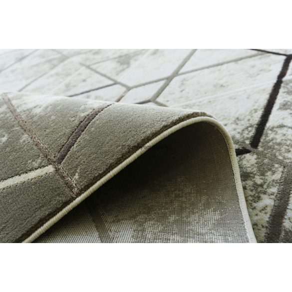 Zara 3963 bézs kockás-foltos szőnyeg 120x180 cm