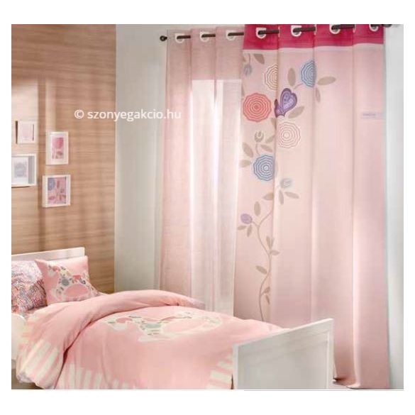 SC Függöny rózsaszín virágmintás 160x250 cm