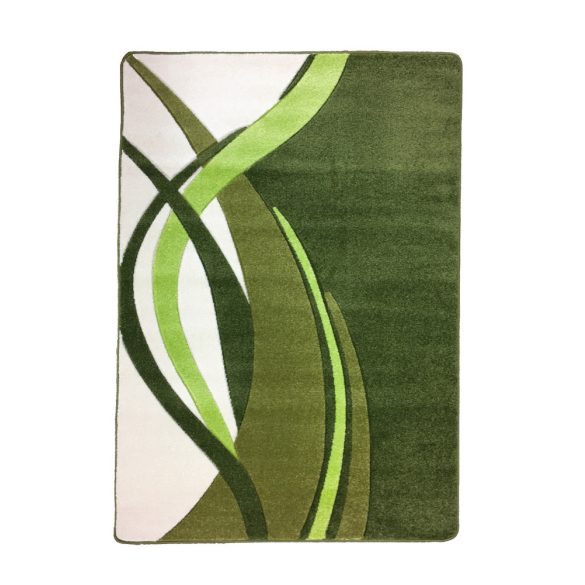 Zöld modern vonalas szőnyeg  80x150 cm